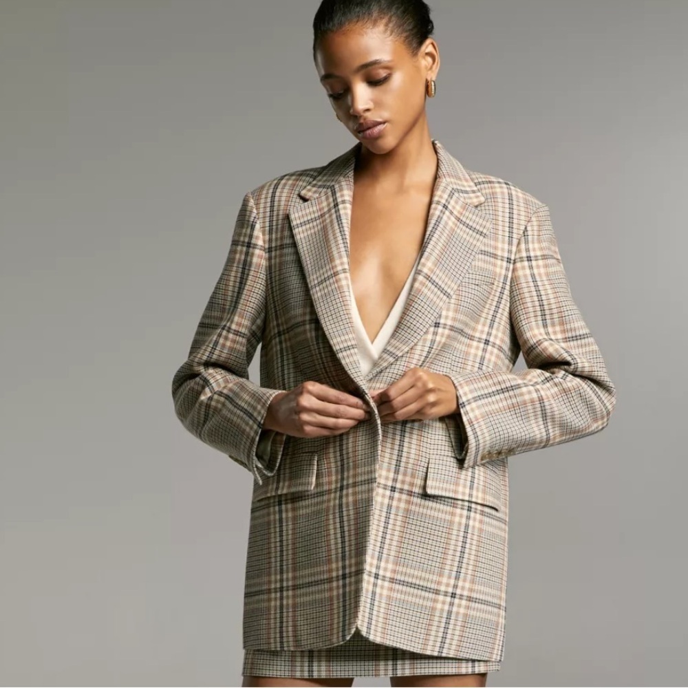 Aritzia Babaton Erickson Plaid Blazer